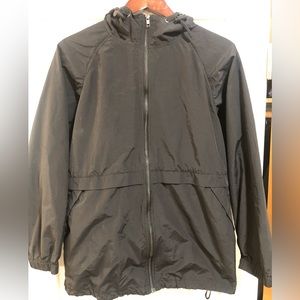 Eileen Fisher Black Packable Windbreaker Jacket size Small